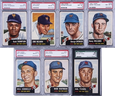 1953 Topps PSA NM-MT 8 and SGC 88 NM/MT 8 Collection (7 Different)